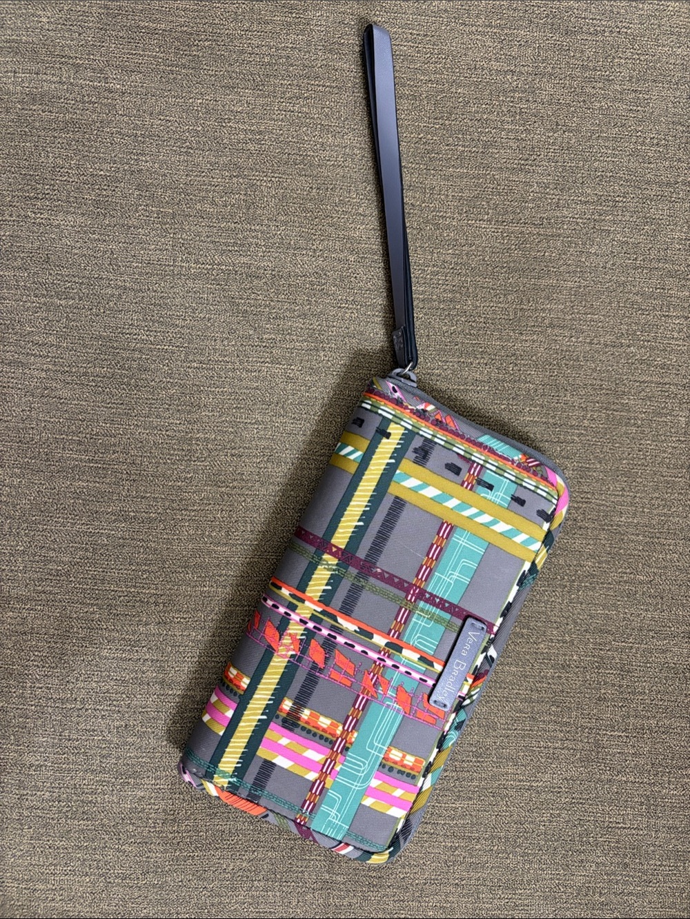 Vera Bradley Gray Multi-Color Nylon Zip Wallet